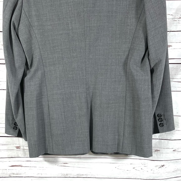 Vintage J.Crew Womens Blazer Size 12 Gray Wool Blend one button - Picture 6 of 12
